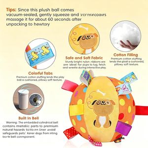 Squeaky Plush Dog Toy Ball Bite Resistant Molar Chew Ball Interactive Self-entertainment Pet Toy for Dogs Daily Training Play - Product Image 5