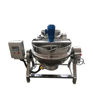 Industrial 200 Liter Steam Jacketed Cooking Kettle With Agitator Mixer 2500 Liters