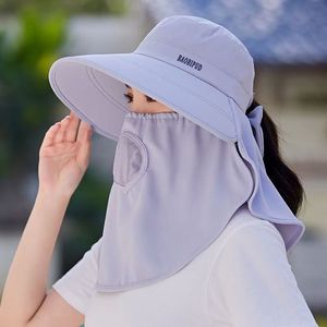 Baobipud Women Bucket <b>Hat</b> Beige Foldable Breathable Sun Protection Tea Picking <b>Hat</b> Outdoor Sunshade Cap - Product Image 2