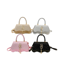 Sac bandoulière tendance en cuir PU couleur bonbon avec chaîne, petit format, à sequins, pour téléphone et portefeuille, style créateur - Nouvelle collection, vente flash