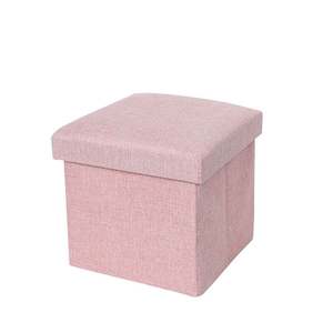 Linen Storage Ottoman Bench with Bins Folding <b>Foot</b> Rest Ottoman for Living Room - Product Image 4