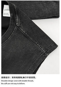 ملابس رياضية كلاسيكية مغسولة بحافة Gsm مقاس كبير للرجال ، ملابس رياضية بحجم كبير وطحن بحجم كبير وأسطح للدبابات - Product Image 4