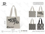 Borsa a Spalla Lavorata a Maglia per Donna con Motivo Floreale, Tracolla Singola, Apertura Superiore, per Uso Quotidiano - Product Image 1