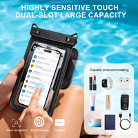 Pochette étanche pour téléphone avec sangle réglable, sac étanche à porter autour du cou pour la plage, les voyages et la natation