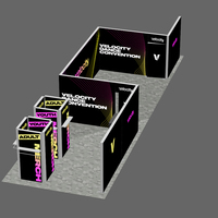 Stan Pameran Merek Pakaian dengan Film Backlit, Rangka Aluminium Modular, Perakitan Push Fit, Kecerahan Tinggi untuk Light Box
