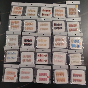 <span class=keywords><strong>Uñas</strong></span> Acrílicas de Diseño Aleatorio al por Mayor, 10 Piezas, <span class=keywords><strong>Uñas</strong></span> Postizas Hechas a Mano Reutilizables de Alta Calidad - Product Image 6