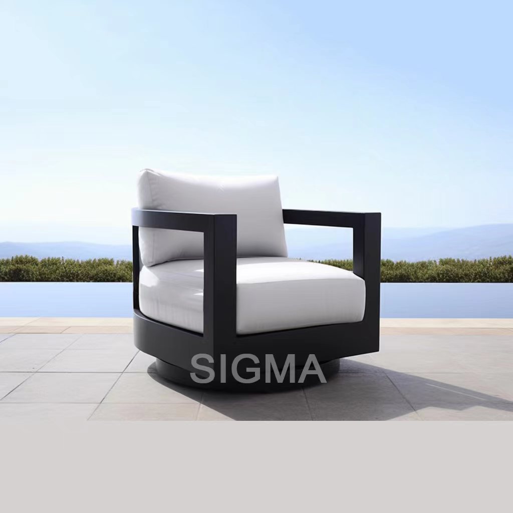 Outdoor Garden Furniture Luxury Garden Lounge Suite Sofa Set Outdoor Furniture Aluminum Single Sofa