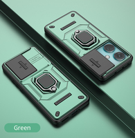Coque de protection OnePlus Nord CE 3 5G en TPU et PC avec coque de support et couvercle d'objectif de caméra à glissière