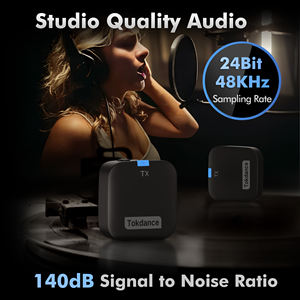 Petite <span class=keywords><strong>cravate</strong></span> de Microphone Lavalier <span class=keywords><strong>sans</strong></span> <span class=keywords><strong>fil</strong></span> portable avec réduction du bruit pour caméras mike smartphone Interviewtype c - Product Image 3