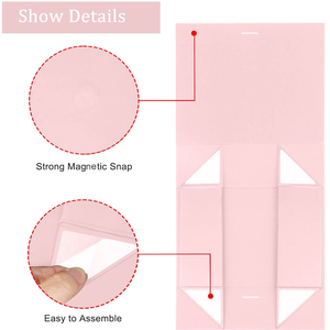 Rosa Brautjungfer Vorschlag Geschenk <span class=keywords><strong>box</strong></span> Set Prägung Goldfolie Kleinserie benutzer definierte Luxus band Geschenk boxen für kleine Unternehmen - Product Image 3