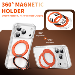 Coque de téléphone pour iPhone 17, haute transparence, givrée, effet peau, avec support de charge magnétique, résistante aux chutes et à l'usure - Product Image 1