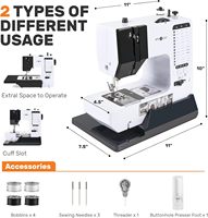 Machine à coudre classique mini fabriquée en Chine, usage domestique, Guangzhou, une seule pièce, sécurité, surjeteuse domestique, Maquina De Coser