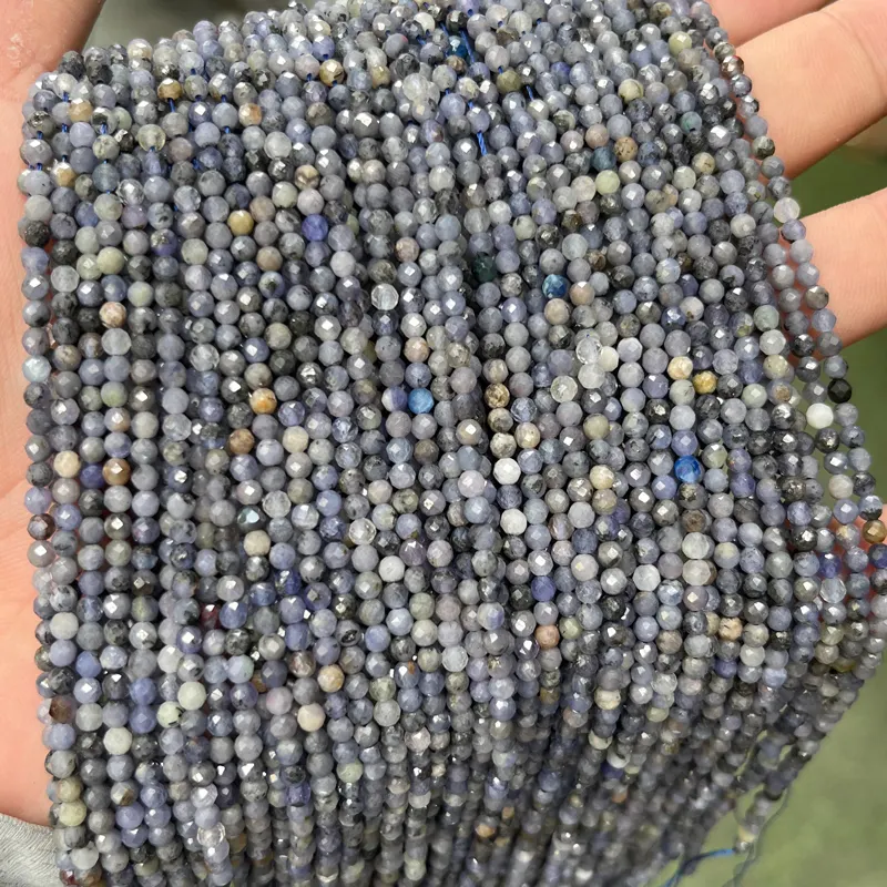 Großhandel Tansanit Edelstein 3mm lose facettierte natürliche Tansanit Perlen für Schmuck herstellung Tansanit Halskette