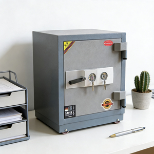 घर और कार्यालय भंडारण और सुरक्षा के लिए दोहरे कुंजी लॉक के साथ फायरप्रूफ सुरक्षित जमा बॉक्स - Product Image 3