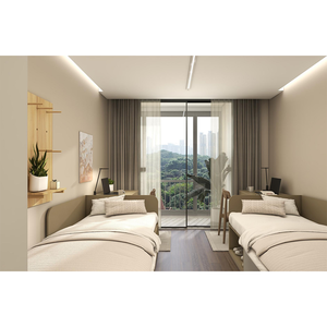 Suite personalizzata appartamento <span class=keywords><strong>due</strong></span> camere <span class=keywords><strong>da</strong></span> <span class=keywords><strong>letto</strong></span> e <span class=keywords><strong>due</strong></span> letti singoli Per <span class=keywords><strong>camera</strong></span> con armadio scarpiera armadio scrivania doccia - Product Image 1