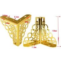 Zeitgenössische Gold Metall Dreieck Schlafs ofa Beine mit weißem Gummi für Wohnzimmer Esszimmer Küche Hotel möbel