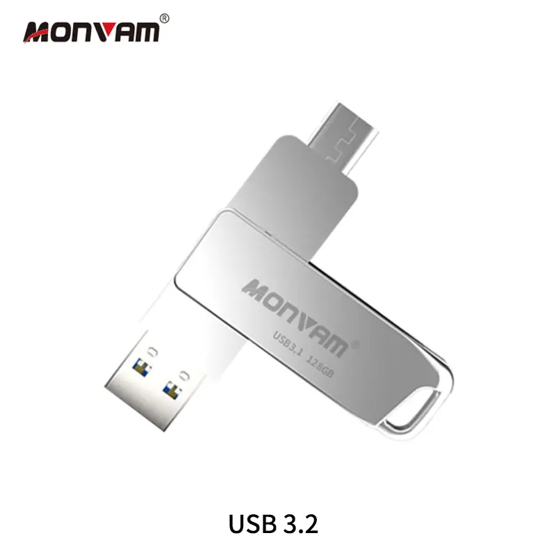 Monvam TP528 Usb3.0 Micro Otg 32gb 64gb 128gb 256gb Memory Stick U Disk Type C Usb Flash Drives For Android Smart Mobile Phone