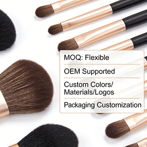 Brochas de Maquillaje Veganas Sintéticas de Alta Calidad, Libres de Crueldad, con Logotipo Personalizado Profesional, <span class=keywords><strong>Precio</strong></span> de Fábrica al por Mayor, 10 Piezas - Product Image 5
