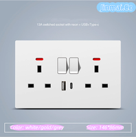 Fabricant d'interrupteurs muraux Commerce extérieur transfrontalier Prise d'interrupteur standard britannique 13A Usine de panneau de prise USB multifonction