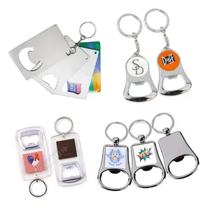 Manufacturer wholesale custom cheap promotional blank sublimation keychain bottle opener