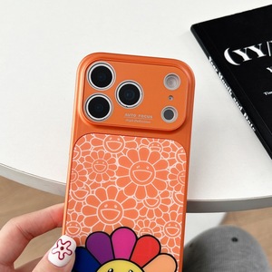 Coque de téléphone magnétique antichoc en PC haut de gamme, tendance, avec motif fleur et visage souriant orange, personnalisée en usine, pour <span class=keywords><strong>iPhone</strong></span> 17 16 Pro Max - Product Image 2