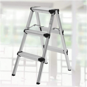Hot Sale Portable 3-Step Folding Aluminium Stool <b>Ladder</b> Modern Industrial for Outdoor Home Use - Product Image 2
