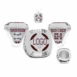 Bague de championnat de baseball USSSA traditionnelle en alliage plaqué or rose personnalisée 2025 pour football et basketball - Product Image 3