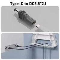 Adaptateur étanche Type-C vers DC DC 5521 pour Starlink Mini, adaptateur femelle DC vers USB C mâle avec source Type-C PD 20V 100W+
