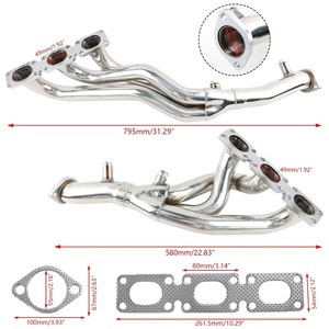ท่อร่วมไอเสียสแตนเลสสำหรับ BMW E36 E39 320i 520i แบบท่อตรง อะไหล่แต่งหมายเลข EH28535 - Product Image 3