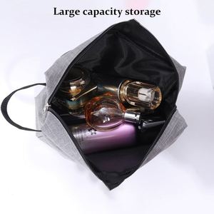 Sac cosmétique Oxford personnalisé unisexe, vente en gros, portable avec fermeture à glissière, réutilisable - Product Image 3