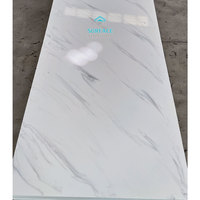 Dalles de pierre artificielle du Guangdong pour comptoirs de cuisine et de salle de bain, panneaux décoratifs modernes couleur marbre, dalles de surface solide pure