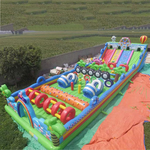 Double toboggan Moon Jump Bouncer Party Play Gonflable Armor Playground for Backyard Amusement Park Slide on Sale - Product Image 3