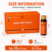 KUNYON WUHE Fruit Vitality Drink, Dagelijkse Wellness Shots, Botanische Kruidendrank, 10 Flessen, Klaar om te Drinken