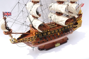 Gia nhien Sovereign of the Sea wood Finished hipslip warship ครั้งประวัติศาสตร์การแล่นเรือใบการตกแต่งสำนักงานและของขวัญขององค์กร - Product Image 2