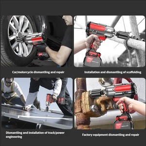 Clé à chocs électrique sans balais 12V 1000Nm à couple élevé, sans fil, au lithium-ion, puissante, pour réparation automobile et bricolage, OEM - Product Image 2