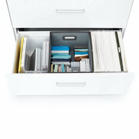 Vente à chaud aux États-Unis Conception de bord en arc Acier Verrouillable Bureau latéral en acier Classeur à tiroirs Horizontal Classeur Archivador