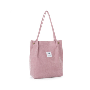 Women Corduroy Shopping Bag Female Canvas Cloth Shoulder Bag Environmental Storage Handbag Reusable Foldable Eco Grocery Totes