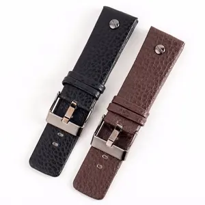 26mm 27mm 28mm mịn đầy đủ Hạt Da Watchband vải hạt da dây đeo đồng hồ