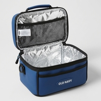 Sac à déjeuner isotherme pliable à double compartiment, en Oxford 600D, double couche, avec poche en filet, pour l'école