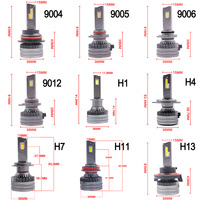 CAR-REFINE X8 200W Phares LED pour voiture H4 LED H1 9005 9006 H11 H4 Phare LED pour voiture et camion 3000K 4300K 6000K Lampe H7