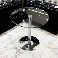 Table basse de salon contemporaine moderne durable, écologique, facile à nettoyer, avec plateau en verre et base en métal