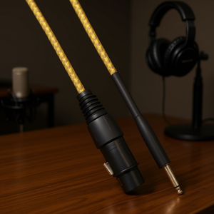 สายสัญญาณเสียงโมโน Cannon XLR ตัวเมีย ต่อ 6.35 มม. ตัวผู้ ยาว 5 เมตร สีเหลืองน้ำตาล - Product Image 3