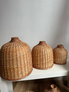 Pantalla de Lámpara Colgante de Ratán Natural, Cubierta de Luz de Mimbre Tejida a Mano en Vietnam para Iluminación de Isla de Cocina, Fabricante - Product Image 3