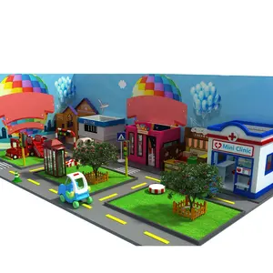 kids room equipment wooden role play indoor town