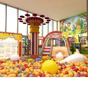 Aire de jeux intérieure sur le thème du carnaval personnalisée Aoleao, piscine à balles, toboggan, escalade, jeu de rôle pour enfants, jeux souples certifiés CE TUV - Product Image 2
