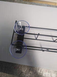 Rak <span class=keywords><strong>Display</strong></span> Kawat Logam dengan Cangkir Hisap untuk Digantung di Pintu Kulkas, Rak Minuman - Product Image 4