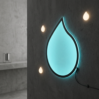 Enseigne lumineuse LED ronde personnalisée pour bière, simple face, en acrylique, avec votre design