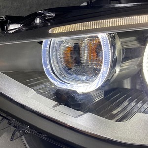 Gruppo Fari Modificati per Auto <span class=keywords><strong>Serie</strong></span> 1 F20 2015-2018, Aggiornamento LED Angel Eyes DRL, Proiettore Xenon di Alta Gamma - Product Image 6