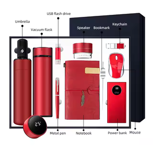 Ensemble de cadeaux d'entreprise promotionnels personnalisés de luxe FX, comprenant un carnet, un parapluie, une gourde isotherme, un haut-parleur, pour hommes et femmes - Product Image 4