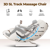 Silla de Masaje 3D 4D con Gravedad Cero, Shiatsu y Escaneo Corporal, con Calefacción y Masaje de Pies para el Hogar, Disponible en EE. UU. para Envío Inmediato
